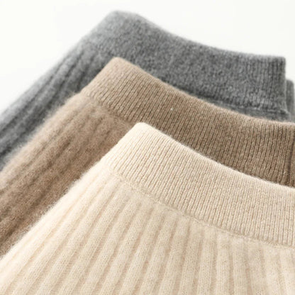 Phoebe | Women’s Merino Wool Ribbed Skirt