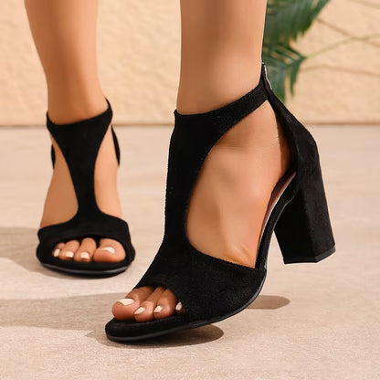 Avelora | Women’s Spring Cutout Open Toe Heels