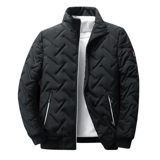 Aldrin | Men’s Quilted Bomber Jacket with Collar and Pockets