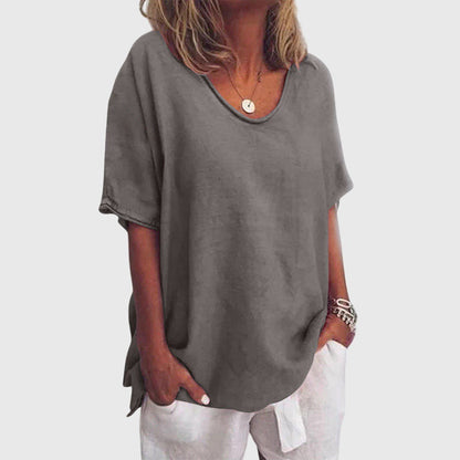 Hollis | Women’s Casual Relaxed Fit V-Neck Top
