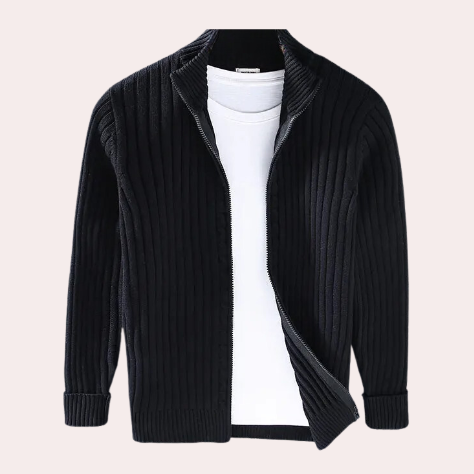 Bryan | Men’s Modern Warm Knitted Zip Cardigan