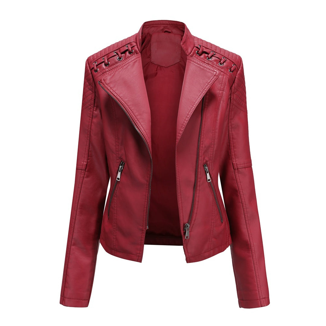Quinn | Women’s Zip-Front Leather Jacket