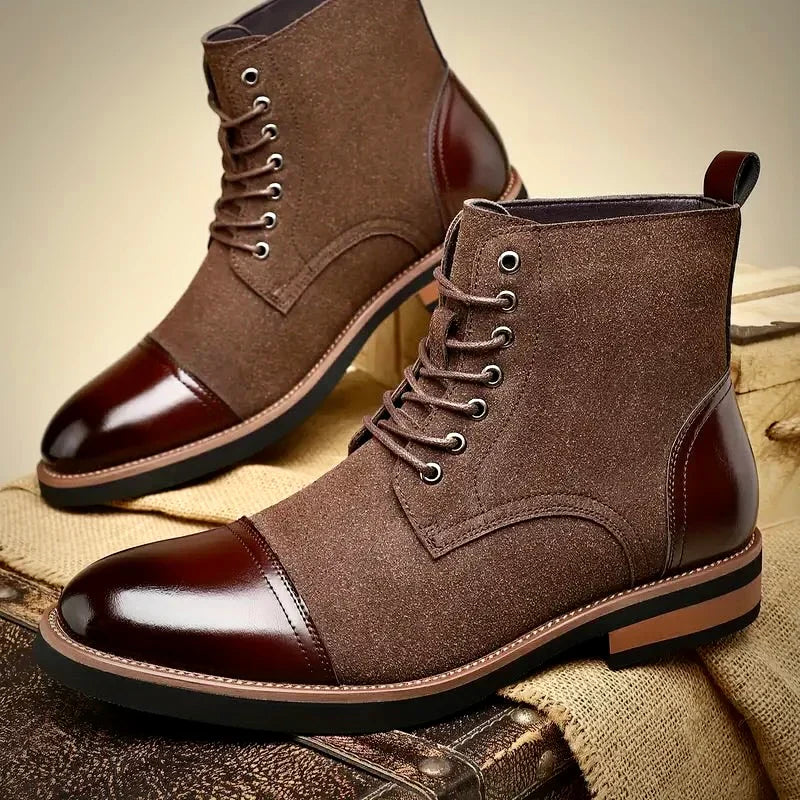 Mason | Men’s Lace-Up Ankle Boots with Pull Tab