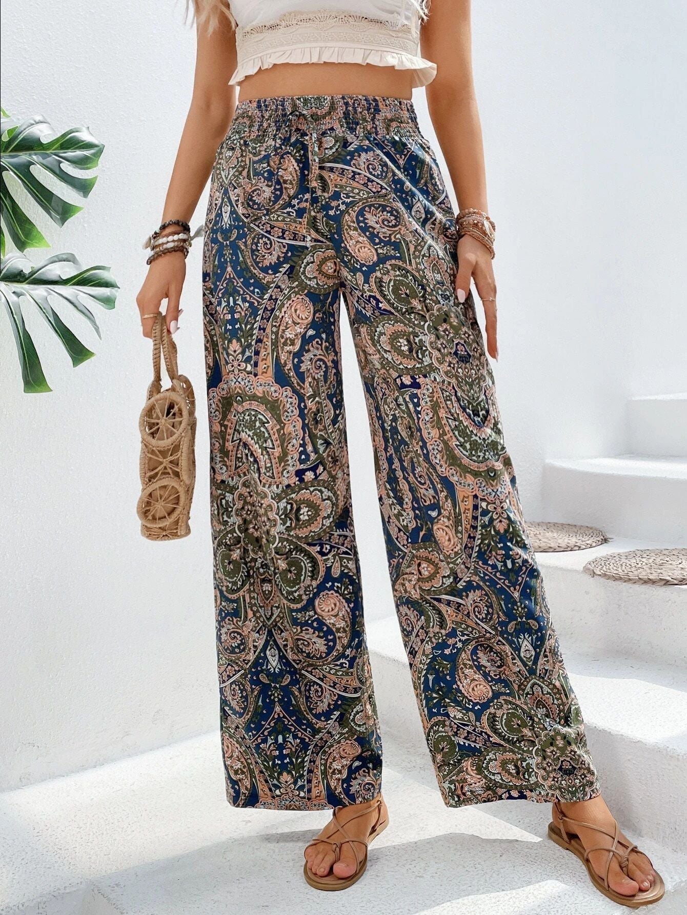 Odessa | Women’s Bohemian Wide-Leg Trousers