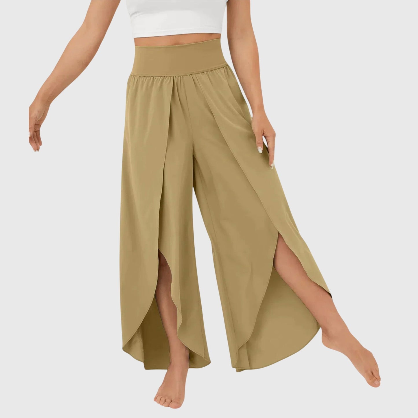 Solene | Women’s Boho Wide Leg Split Hem Pants
