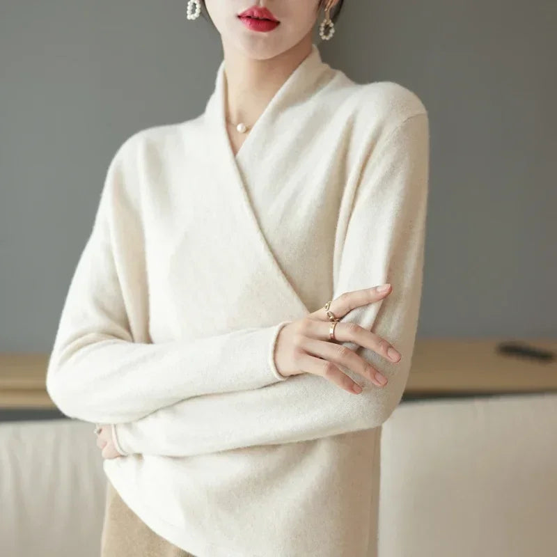 Daphne | Women’s Soft V-Neck Knit Pullover with Relaxed Fit