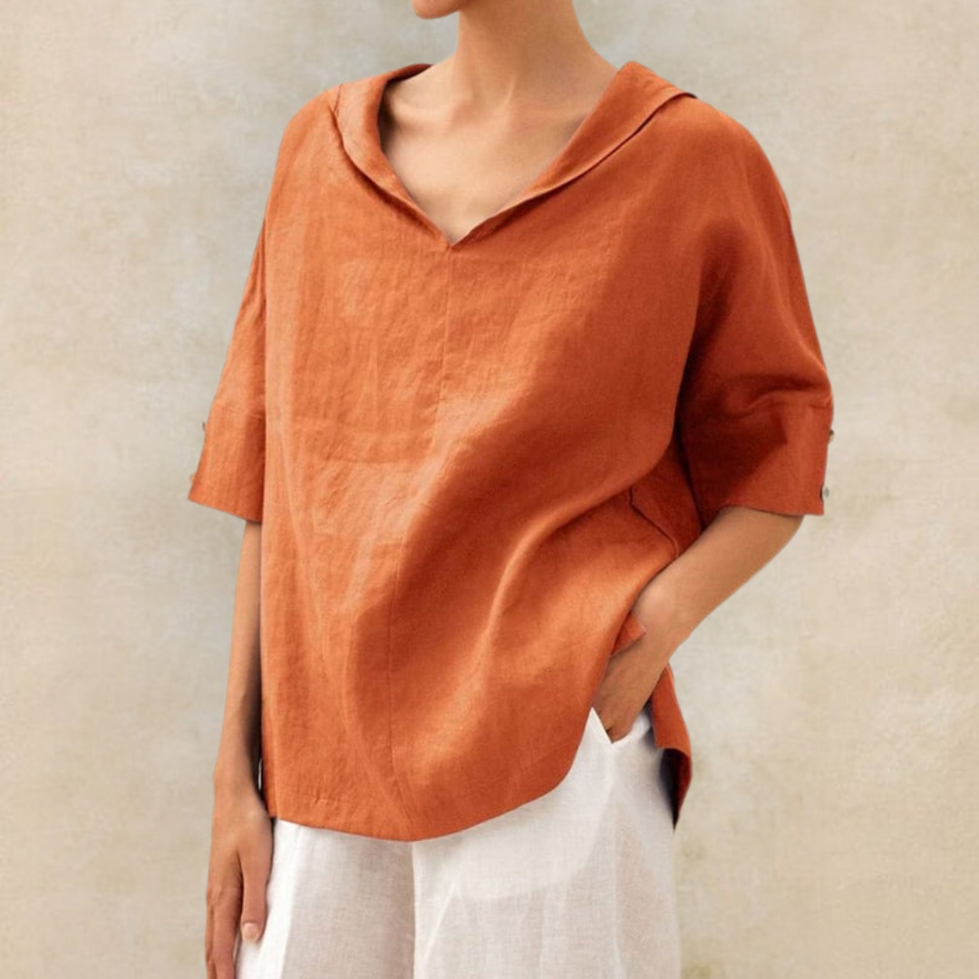 Isobel | Women’s Relaxed V-Neck Casual Blouse