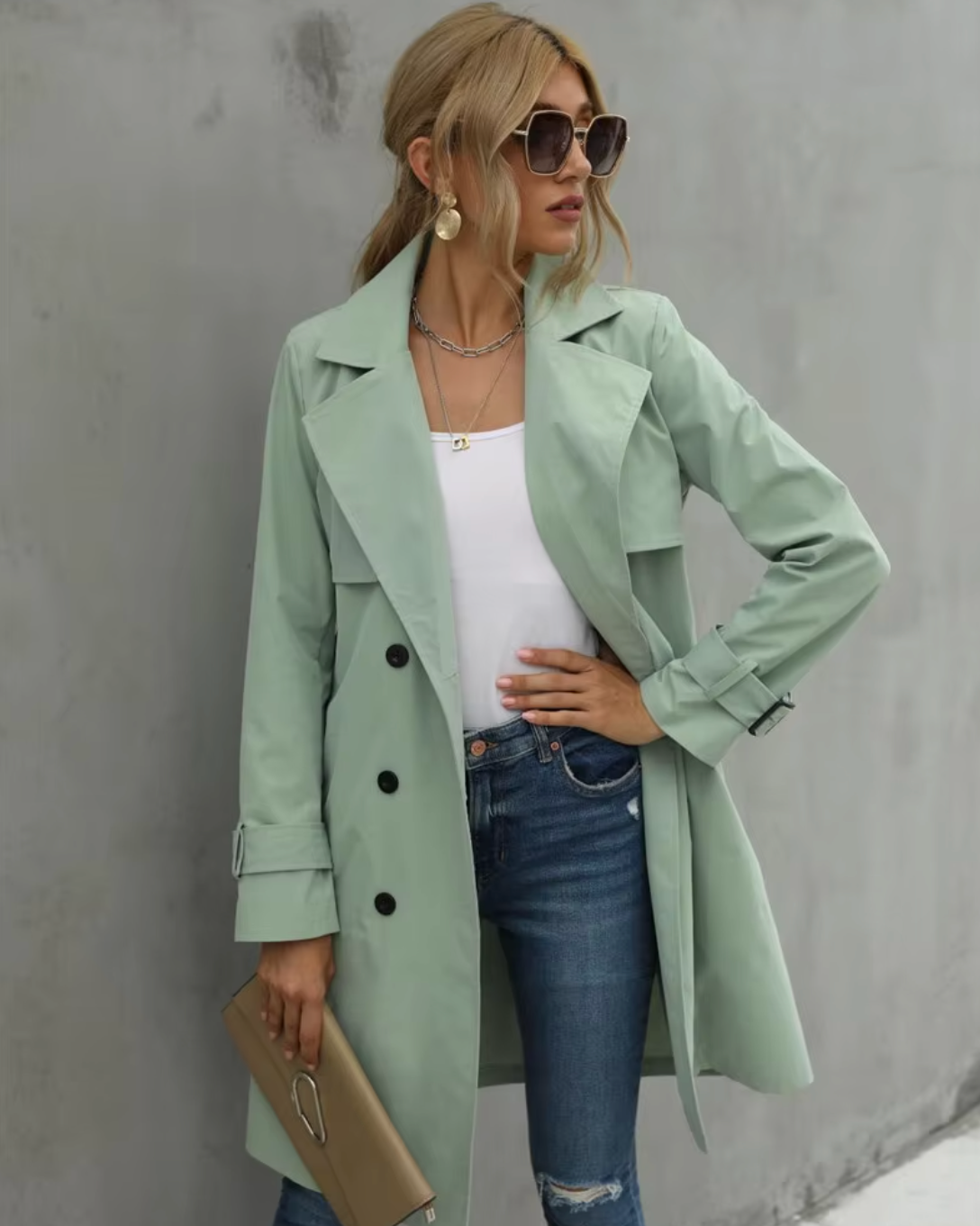 Prudence | Women’s Casual Belted Double-Breasted Coat