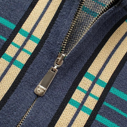 Bennett | Men’s Plaid Knit Cardigan with Zip Front