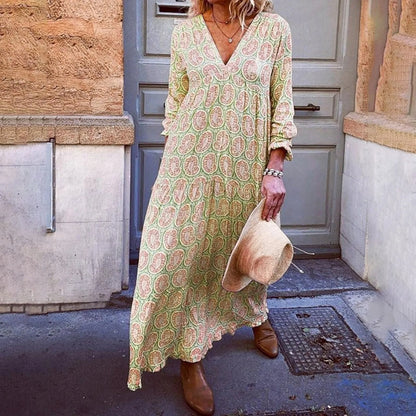 Joy | Women’s Geometric Maxi Dress with Flowing Silhouette