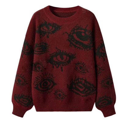 Caleb | Men’s Graphic Eye Knit Spring Sweater