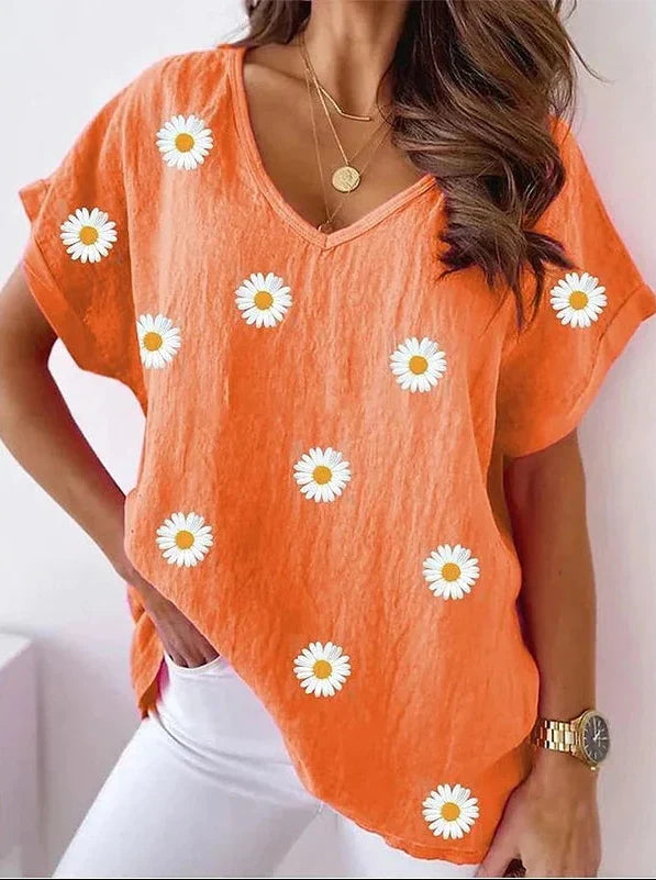 Lydia | Women’s Casual V-Neck Blouse with Floral Print