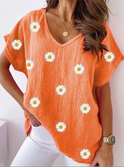 Lydia | Women’s Casual V-Neck Blouse with Floral Print