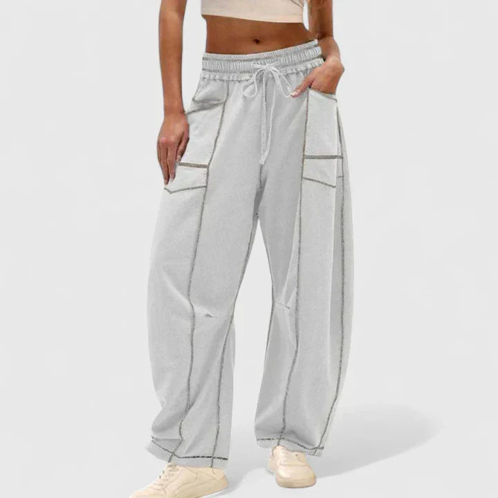 Oaklyn | Women’s Comfortable Drawstring Wide Leg Trousers