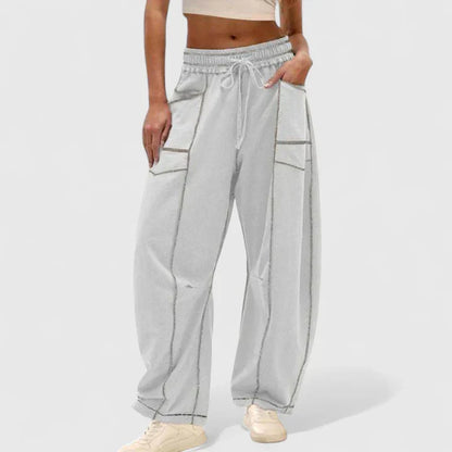 Oaklyn | Women’s Comfortable Drawstring Wide Leg Trousers