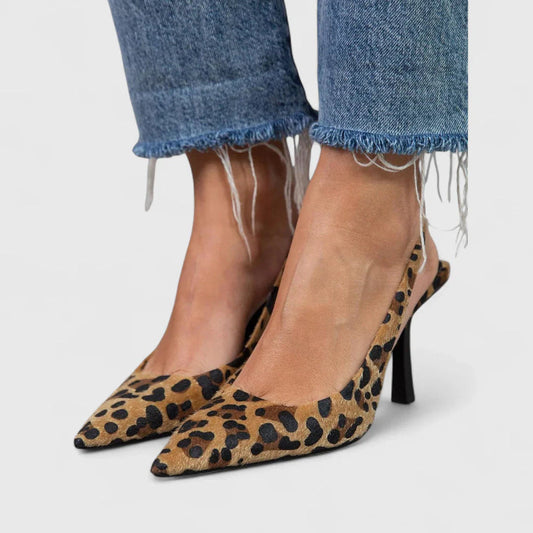 Roselyn | Women’s Elegant Leopard Slingback Heels