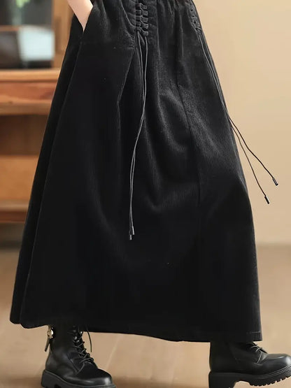 Eliza | Women’s Corduroy Maxi Skirt