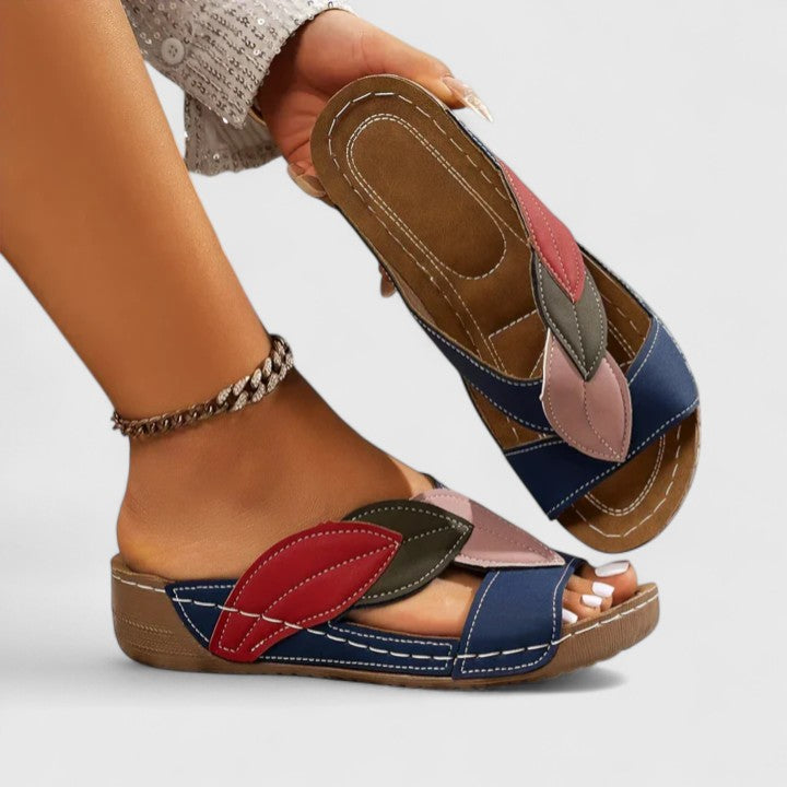Jolie | Women’s Orthopedic Colorblock Slide Sandals