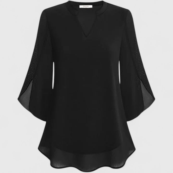 Camryn | Women’s Sophisticated Chiffon V-Neck Blouse
