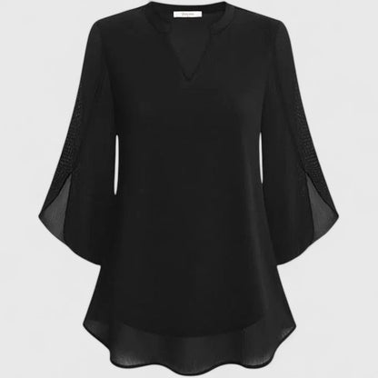 Camryn | Women’s Sophisticated Chiffon V-Neck Blouse