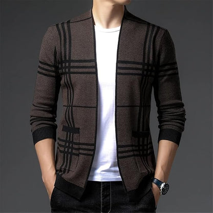 Calder | Men’s Plaid Knit Cardigan