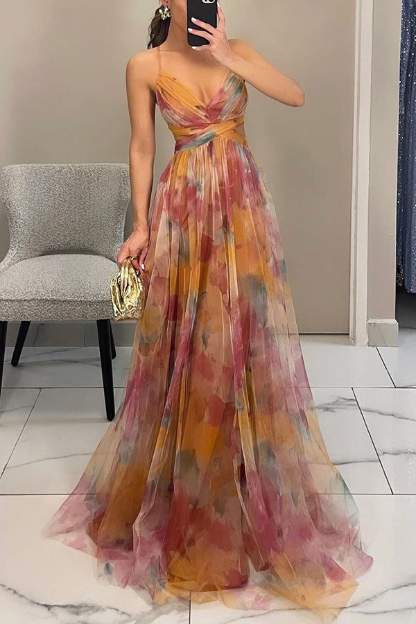 Arabella | Women’s Elegant Pleated Halter Maxi Dress