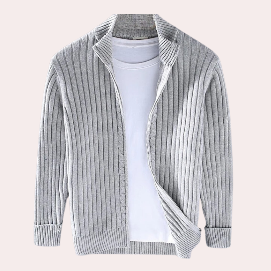 Bryan | Men’s Modern Warm Knitted Zip Cardigan