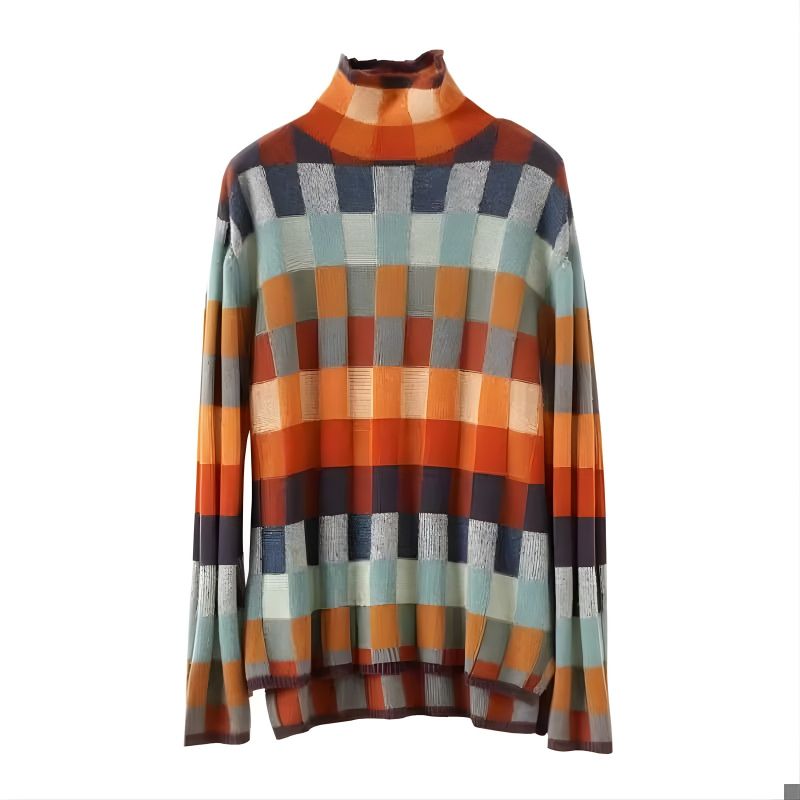 Harley | Women’s Patterned Roll-Neck Sweater Top