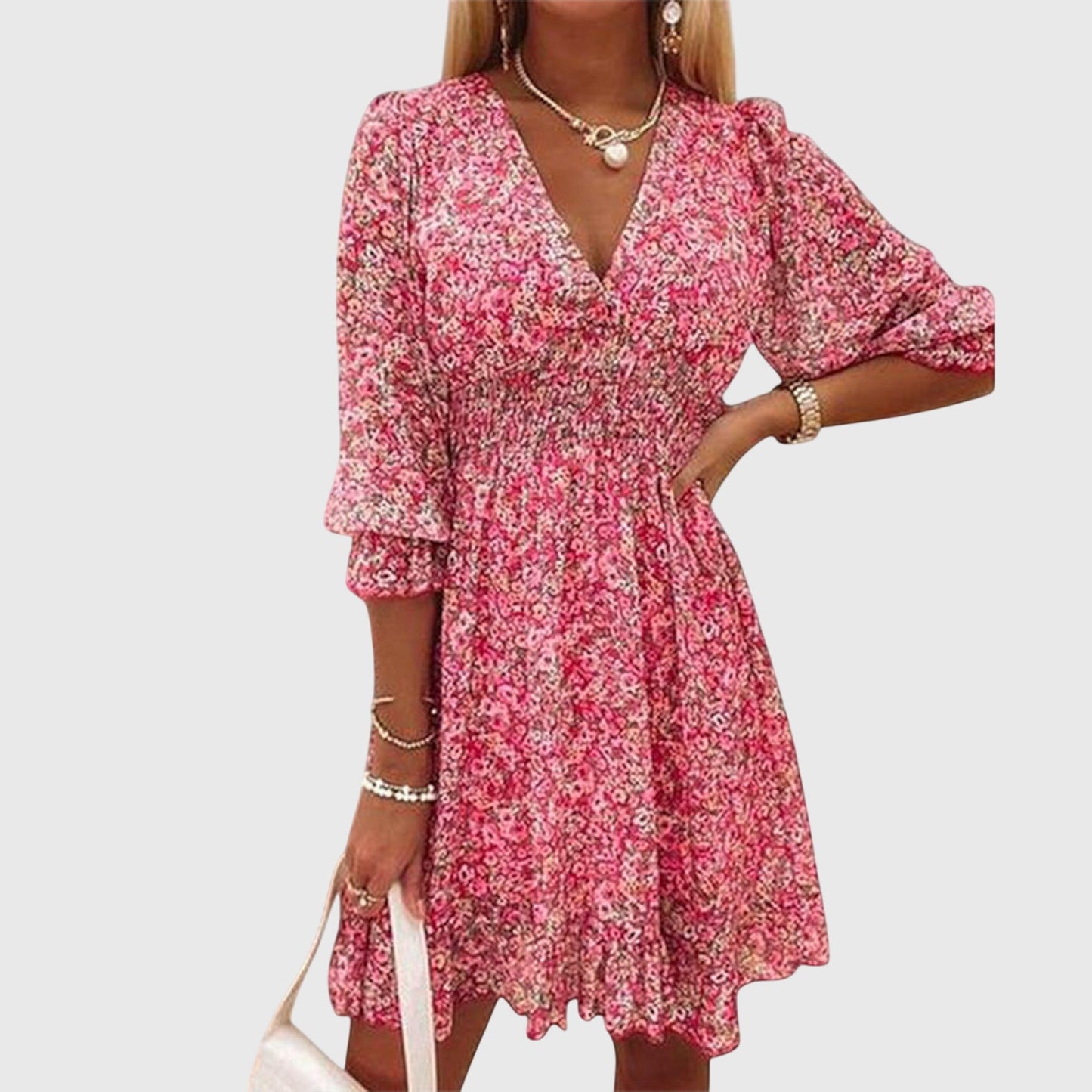 Paisley | Women’s Floral Puff Sleeve Ruffle Dress