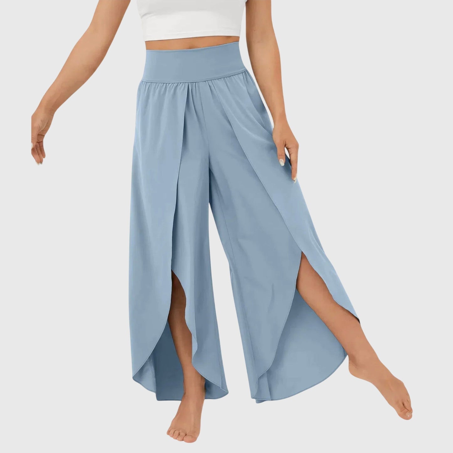 Solene | Women’s Boho Wide Leg Split Hem Pants