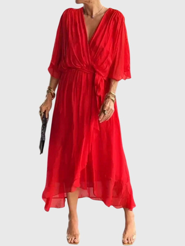 Cambria | Women’s Elegant Tie Waist Maxi Dress