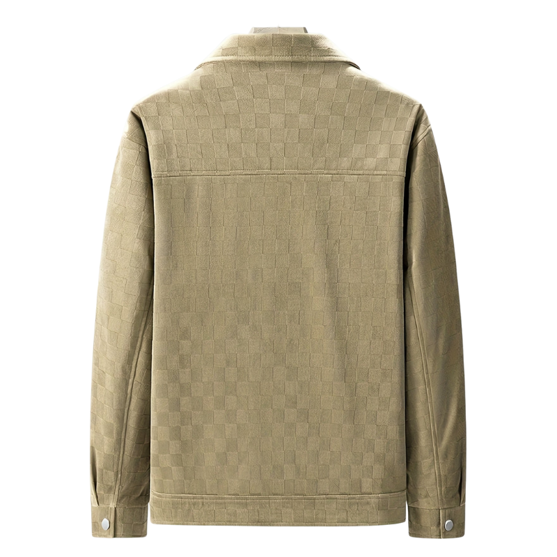 Shawn | Men’s Checkered Collared Jacket with Full Sleeves