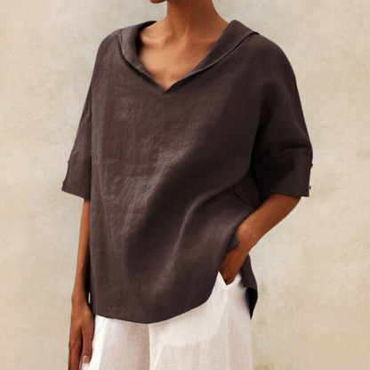 Isobel | Women’s Relaxed V-Neck Casual Blouse
