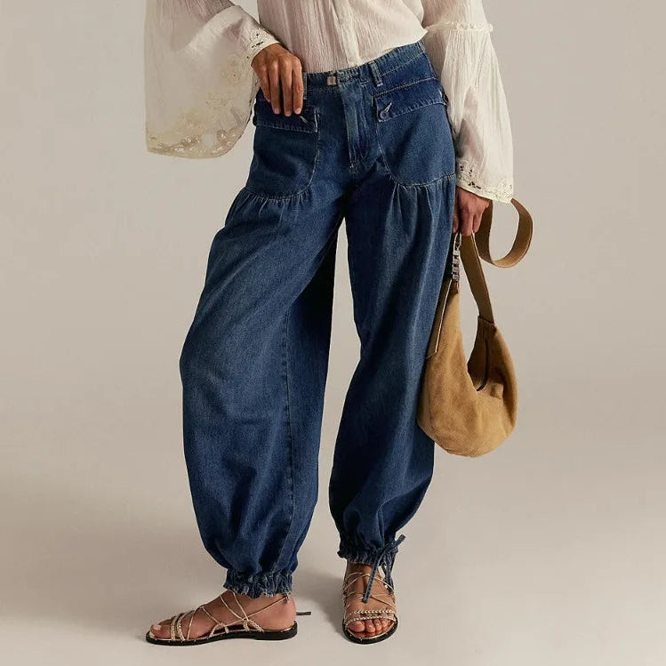 Brielle | Women’s Denim Harem Pants