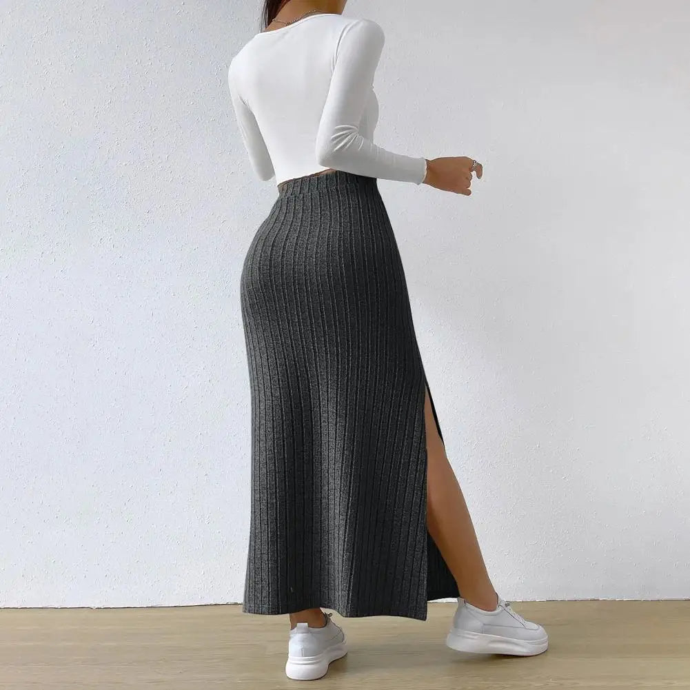 Estelle | Women’s Textured Knit Maxi Skirt