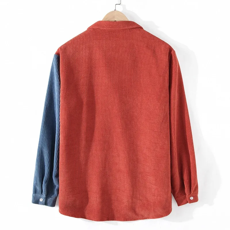 Theo | Men’s Spliced Corduroy Button-Up Cardigan