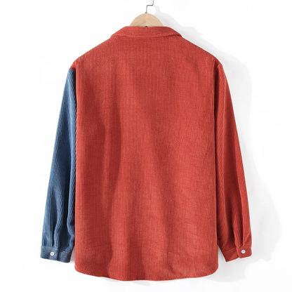 Theo | Men’s Spliced Corduroy Button-Up Cardigan