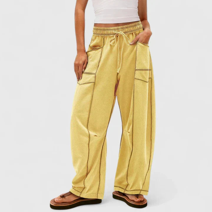Oaklyn | Women’s Comfortable Drawstring Wide Leg Trousers