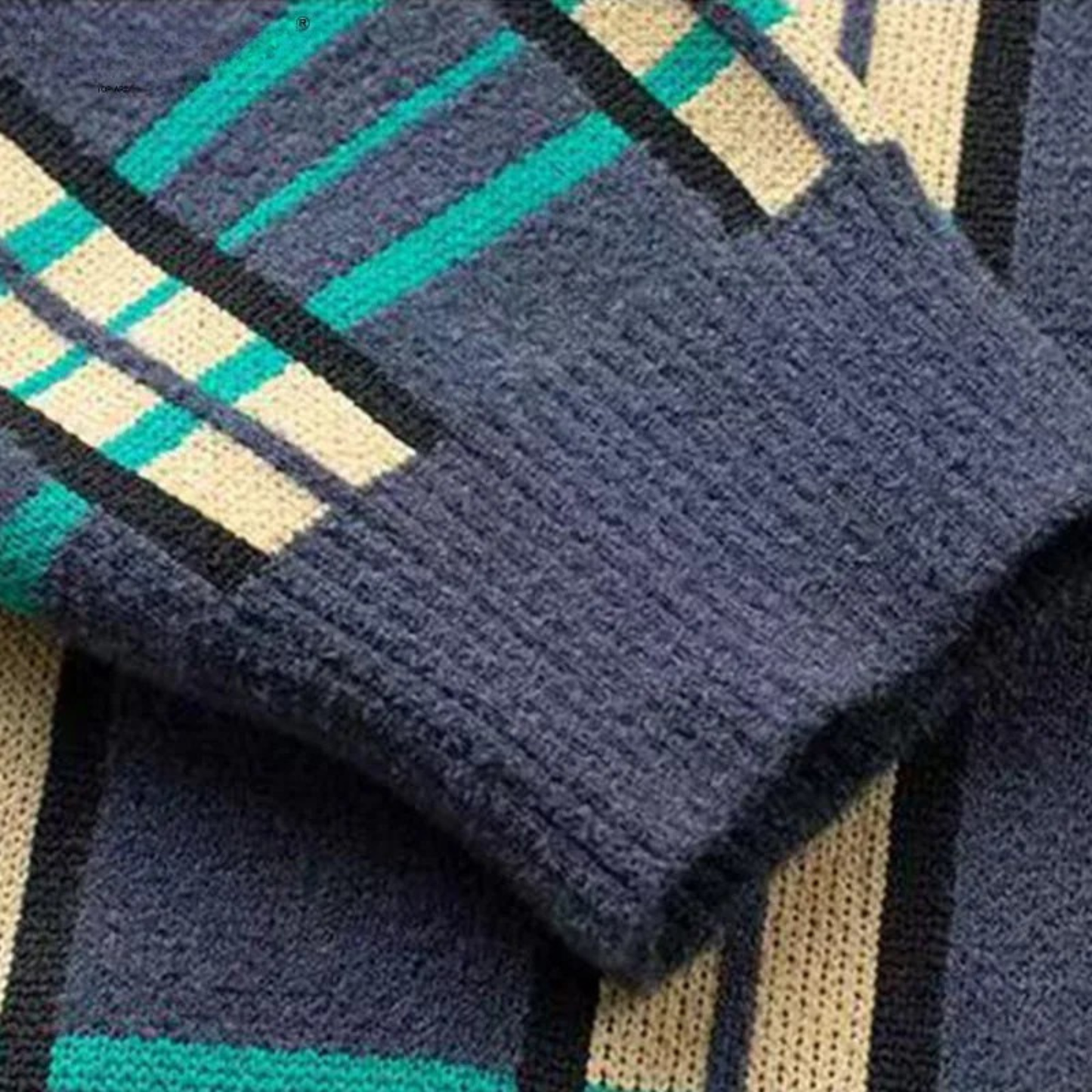 Bennett | Men’s Plaid Knit Cardigan with Zip Front