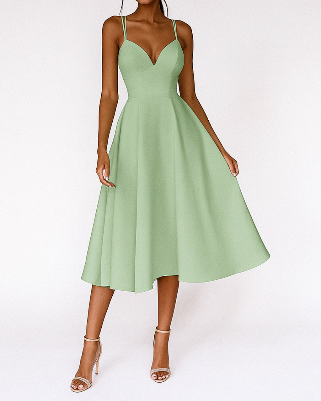 Lilliana | Women’s Wedding Guest Strappy Midi Dress