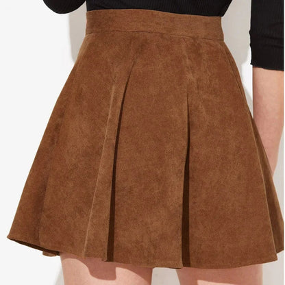Lena | Women’s Corduroy Mini Skirt with Button Front