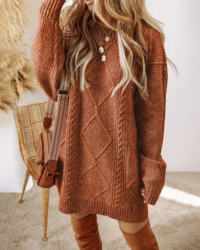 Savannah | Women’s Cable Knit Sweater Dress