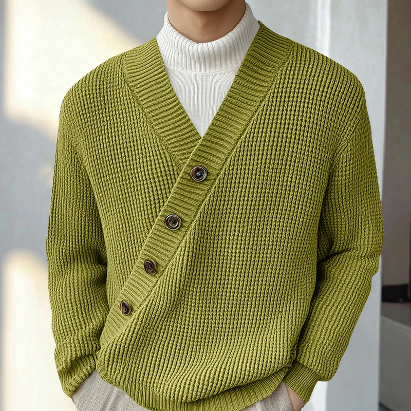 Owen | Men’s Textured Knit Cardigan with Button Front