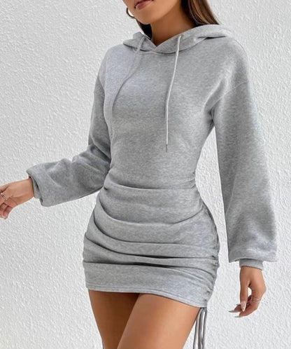 Kayla | Women’s Hoodie Dress with Drawstring Detail