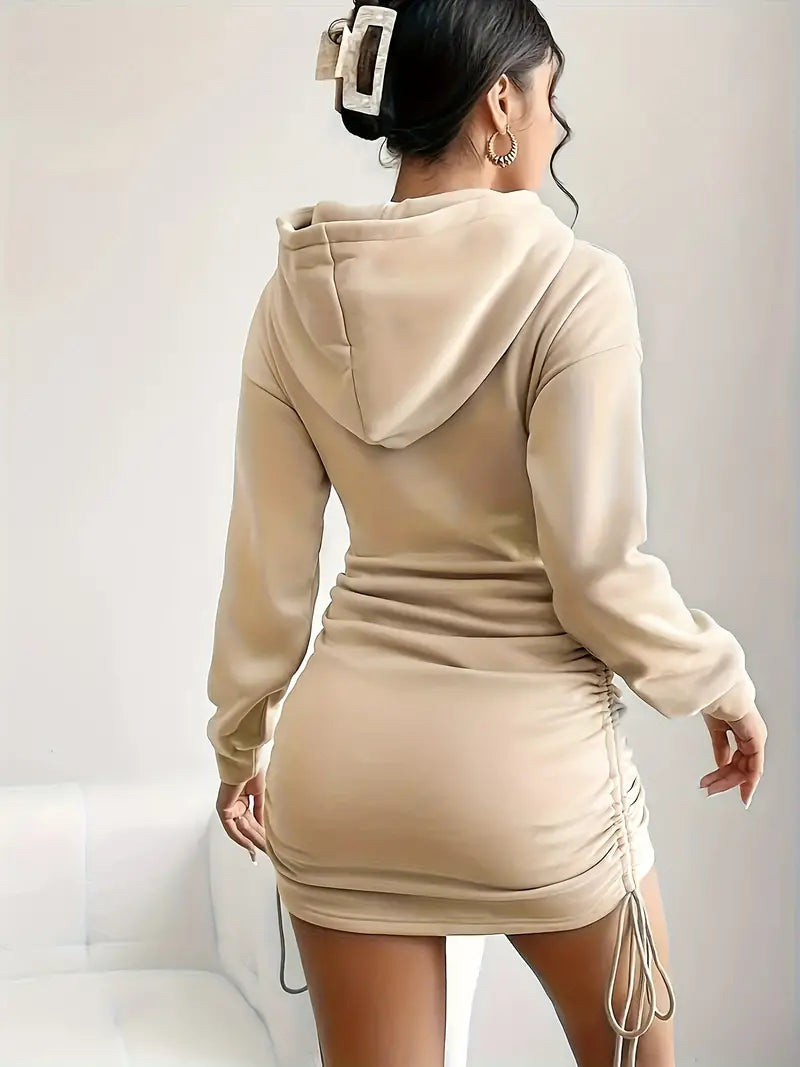 Kayla | Women’s Hoodie Dress with Drawstring Detail