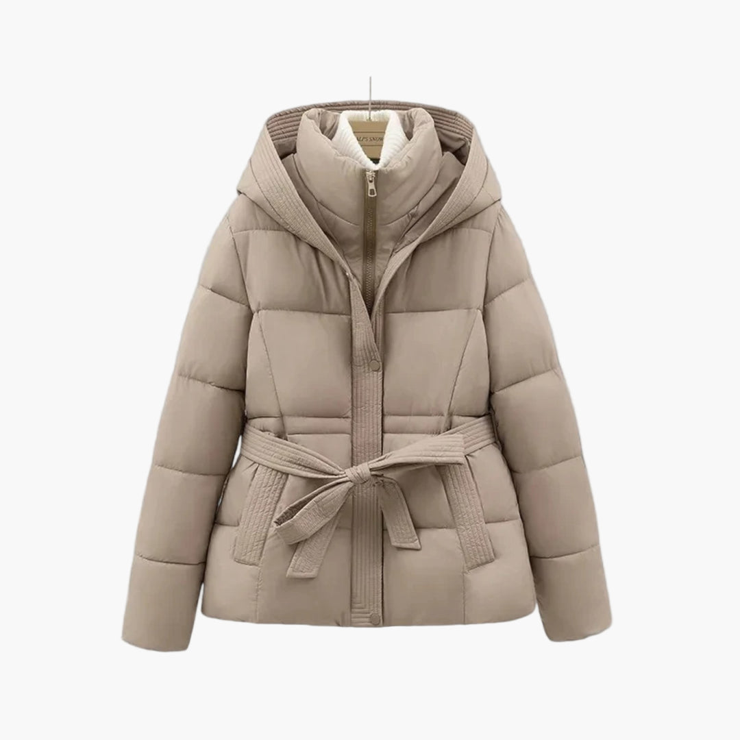 Rosamund | Women’s Belted Hooded Quilted Winter Puffer Coat