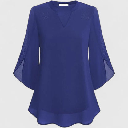 Camryn | Women’s Sophisticated Chiffon V-Neck Blouse