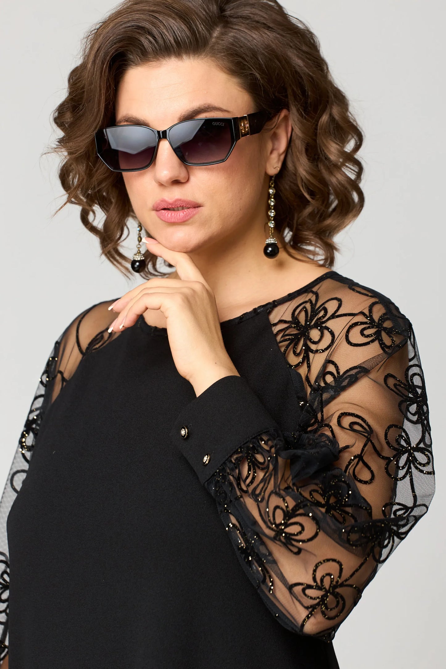 Delaney | Women’s Elegant Lace Sleeve Midi Dress