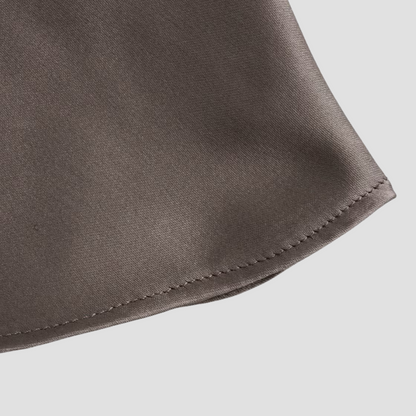 Celine | Women’s Halter Back Tie Draped Satin Tank