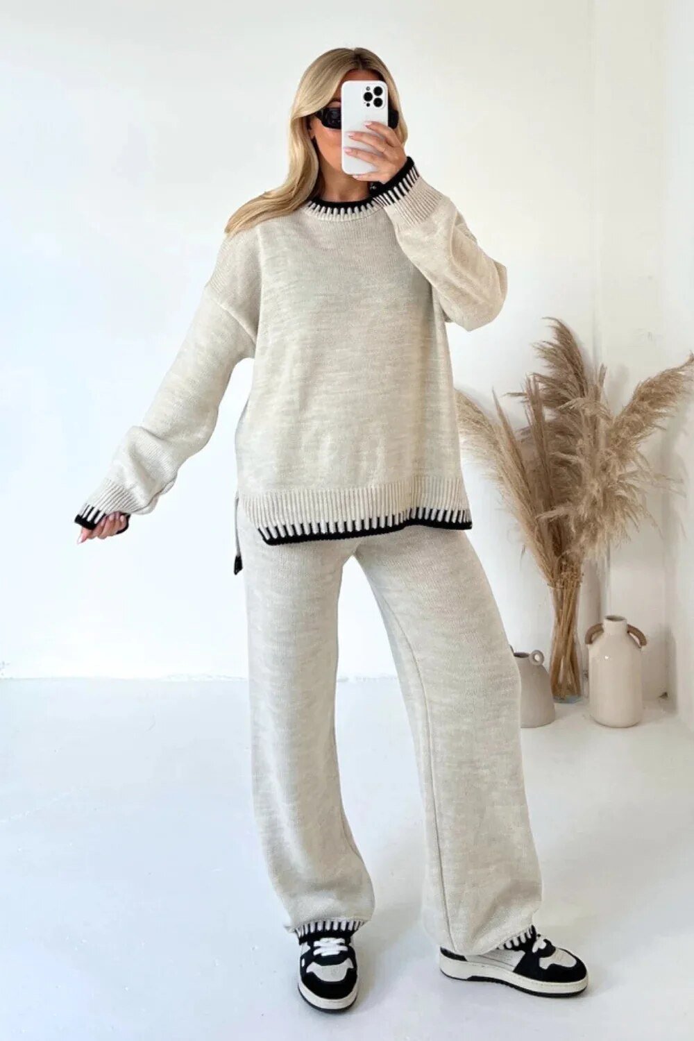 Elodie | Women’s Knitted Warm Two-Piece Set